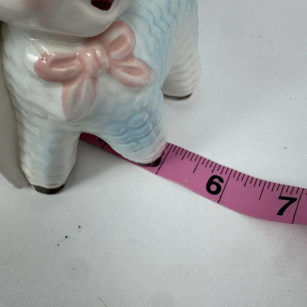 Vtg Inarco‎ Japan Baby Lamb Planter ABC Block Nursery Kitsch 1950s